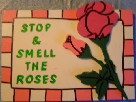 Sign: Stop Smell The Roses